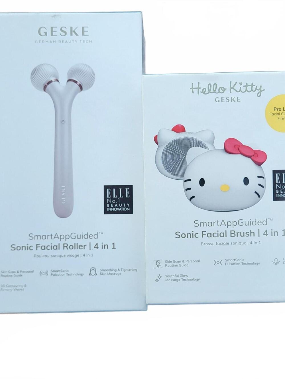 BRAND NEW GESKE Skincare Bundle - Hello Kitty Brush & Sonic Roller